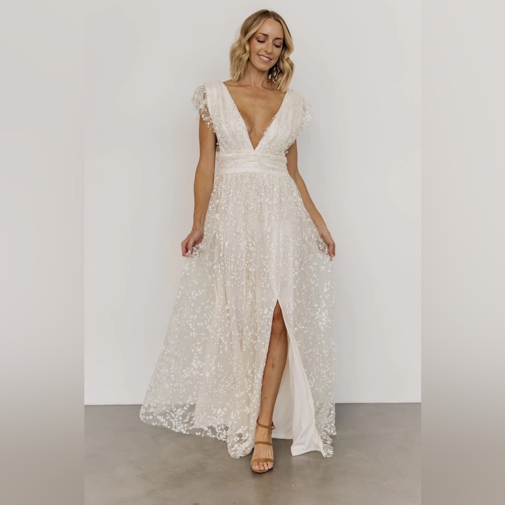 Baltic Born Arlene Ivory Shimmer Gown